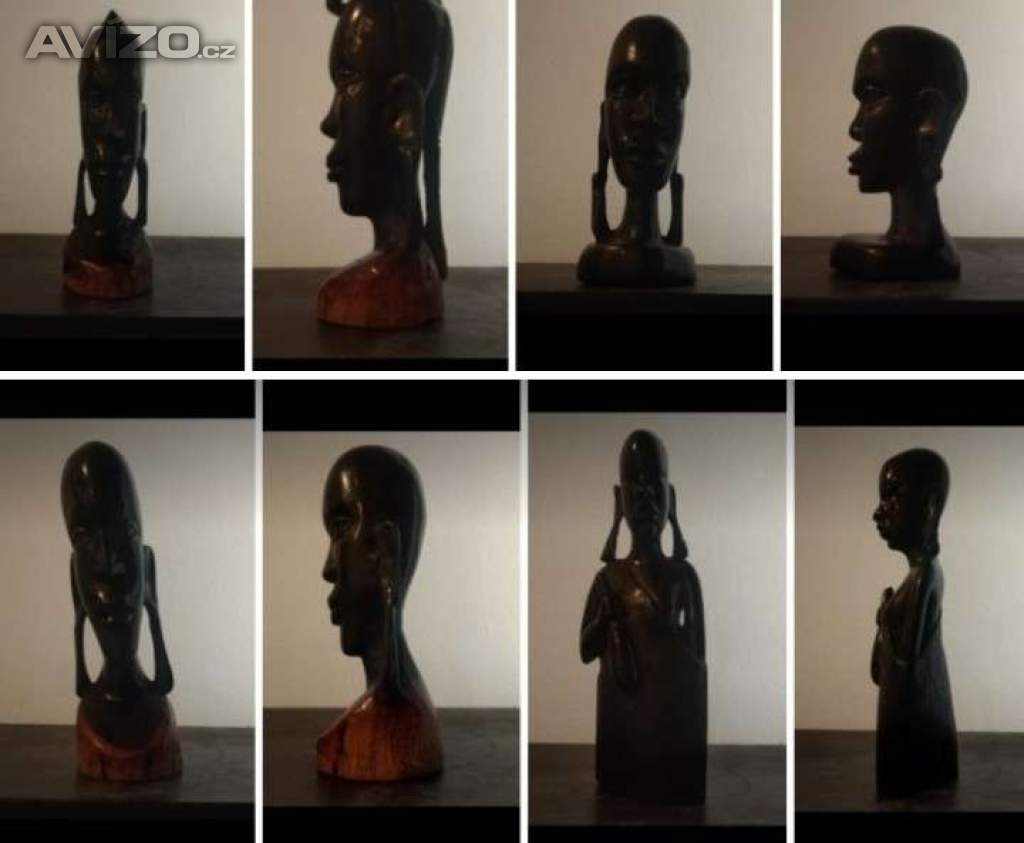 Africké ebenové sošky Masajů 