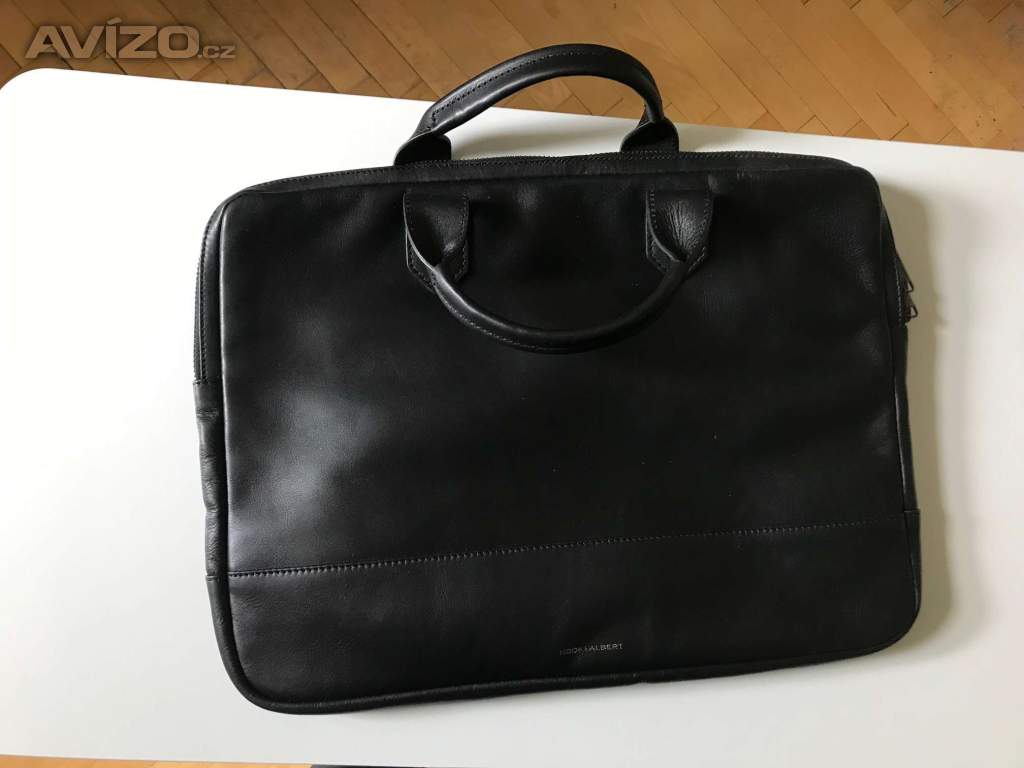 Kožená, luxusní taška na notebook 