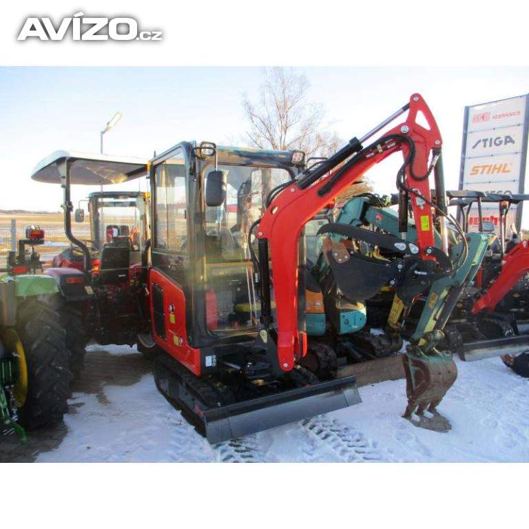 Minibagr YTO LX-22-9B 2000kg nový typ s kabinou roztahovací podovzek!!