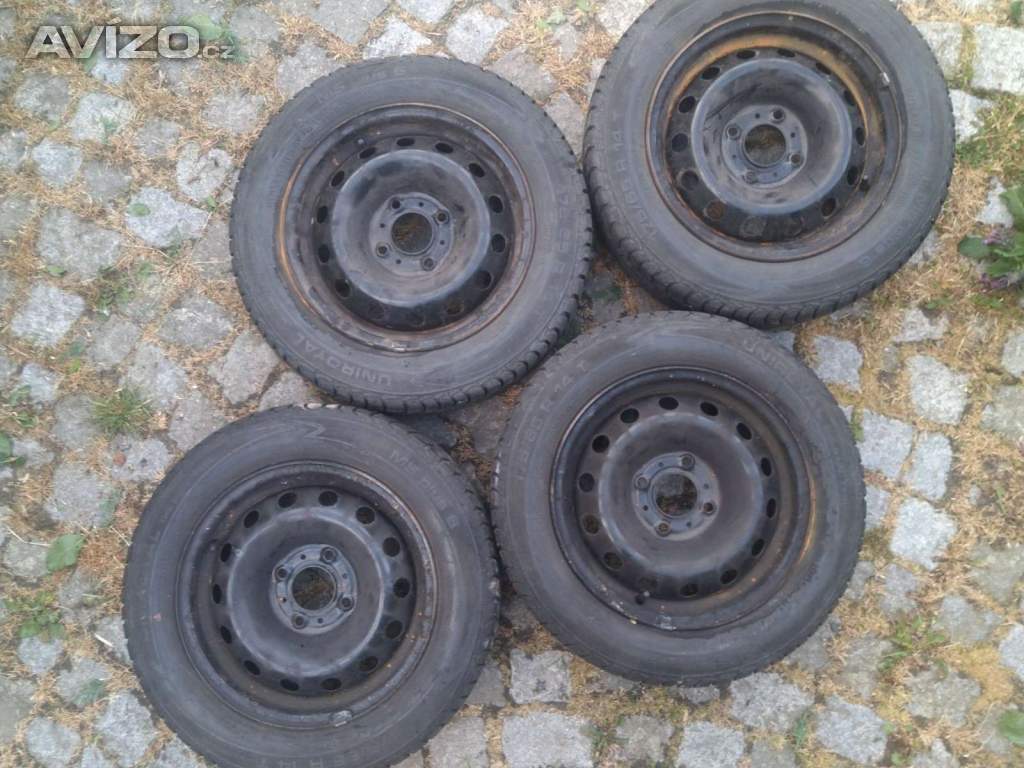 Zimní pneu 175/65 R14, 6mm na disku 4x108 (#105)
