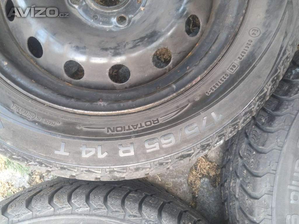 Foto inzerátu Zimní pneu 175/65 R14, 6mm na disku 4x108 (#105)