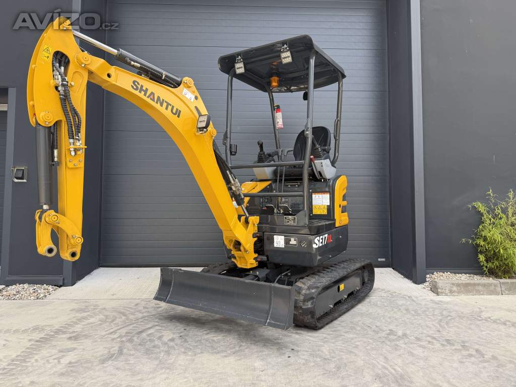Minirypadlo SHANTUI SE17SR – 1,8t, motor Kubota, Euro 5 SKLADEM
