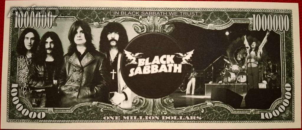 Foto inzerátu Pamětní bankovka BLACK SABBATH 1000000 USD