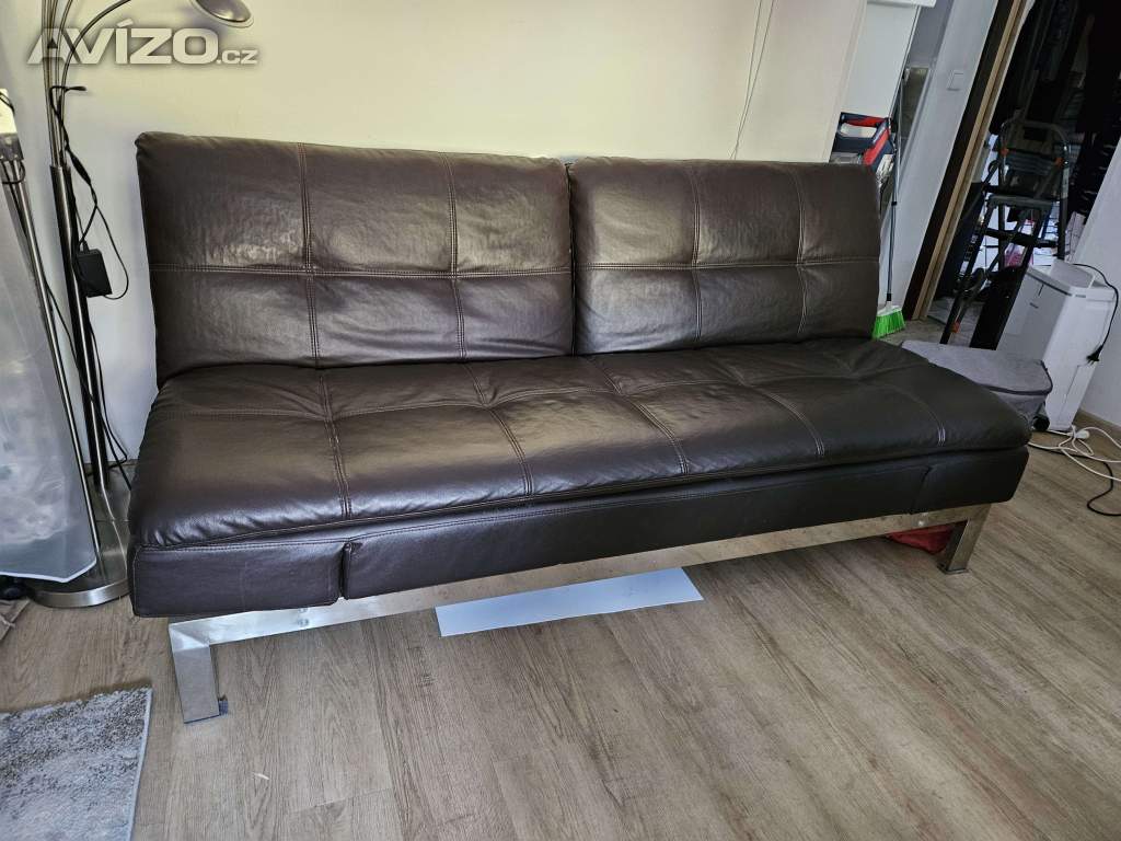 Prodám  koženou rozkládací sedačku  dovoz z USA 