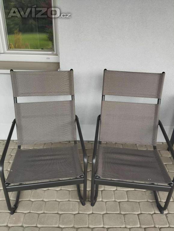 2 terasová křesílka, velká , pohodlná, nová