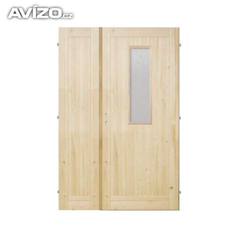 H dveře dvoukřídlé SLIM sklo 125cm