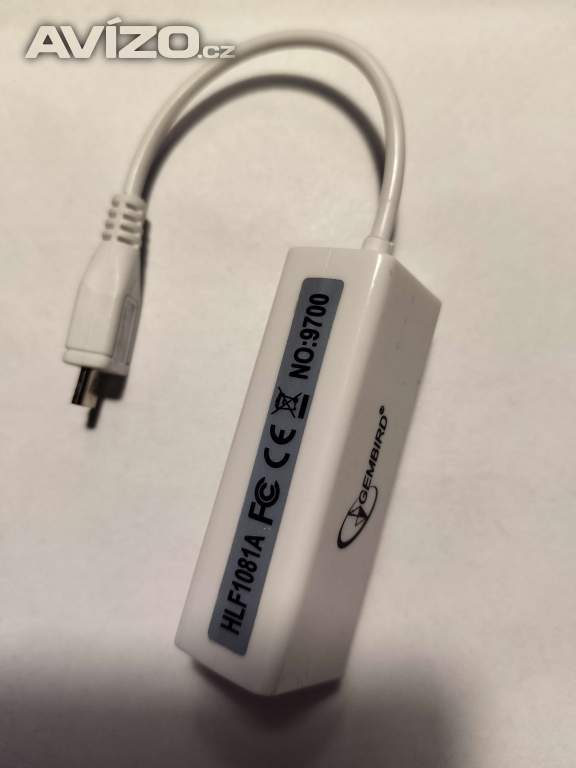 Gembird HLF1081A - Adaptér USB-C - LAN bílý