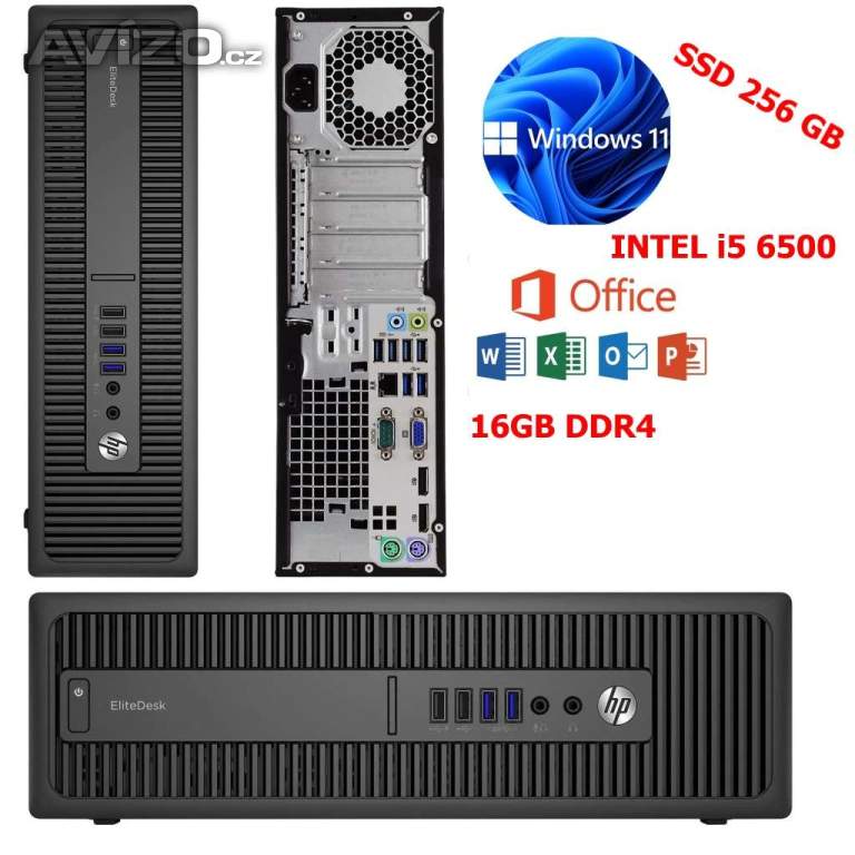 HP EliteDesk,i5 6600,16GB DDR4,SSD 250GB,W11,záruka 