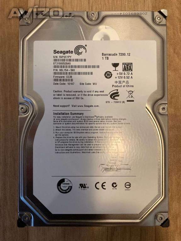 1 TB 3,5 HDD Seagate Barracuda ST31000528AS