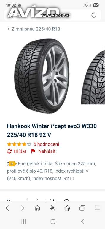Zimní pneumatiky Hankook Winter i*cept evo3 W330 225/40 R18 92V 
