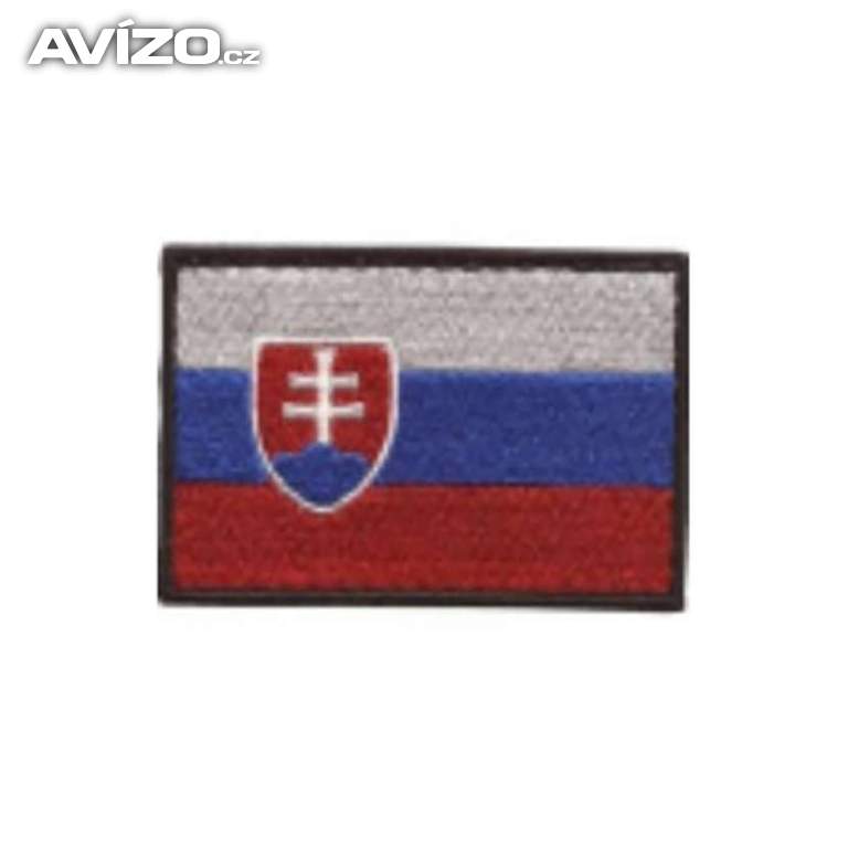 Nášivka Slovenská vlajka 7,6x5,7 cm suchý zip - barevná