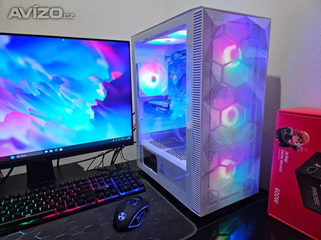 🔥 Herní PC i5 | RX 580 | 16GB RAM | 1TB SSD | 6xRGB | WiFi | Win11