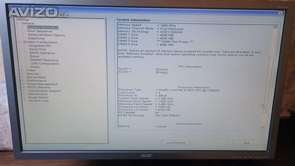 Foto inzerátu PC#213 repasovaný počítač Dell 7010, Core i5, DVD