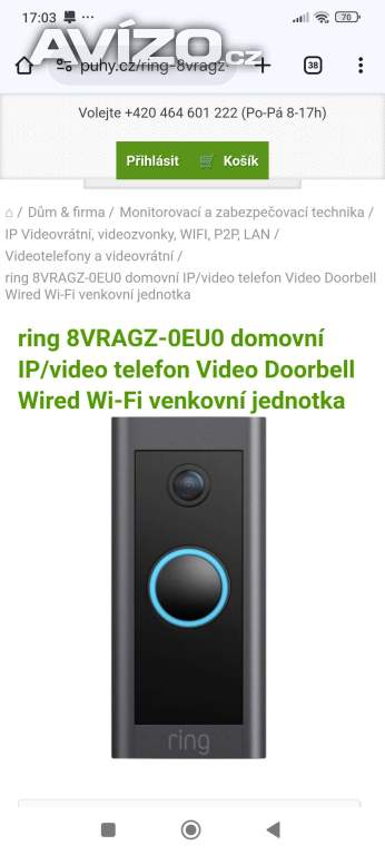 Foto inzerátu Video zvonek