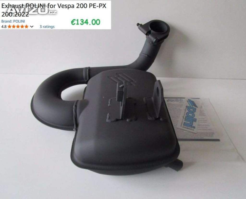 Vespa PE PX 200 nový výfuk Polini 200.2022