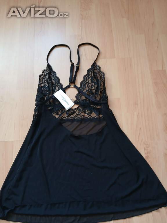 Foto inzerátu Průsvitný babydoll s krajkou +tanga 