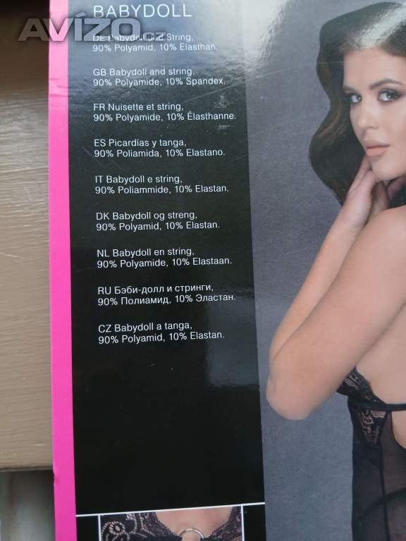 Foto inzerátu Průsvitný babydoll s krajkou +tanga 