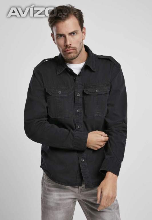 Košile Brandit Vintage Shirt 1/1 - černá