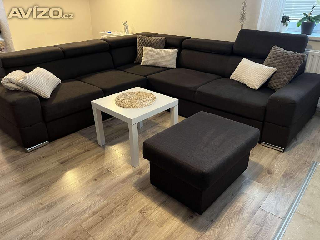 Rozkládací rohová sedačka 