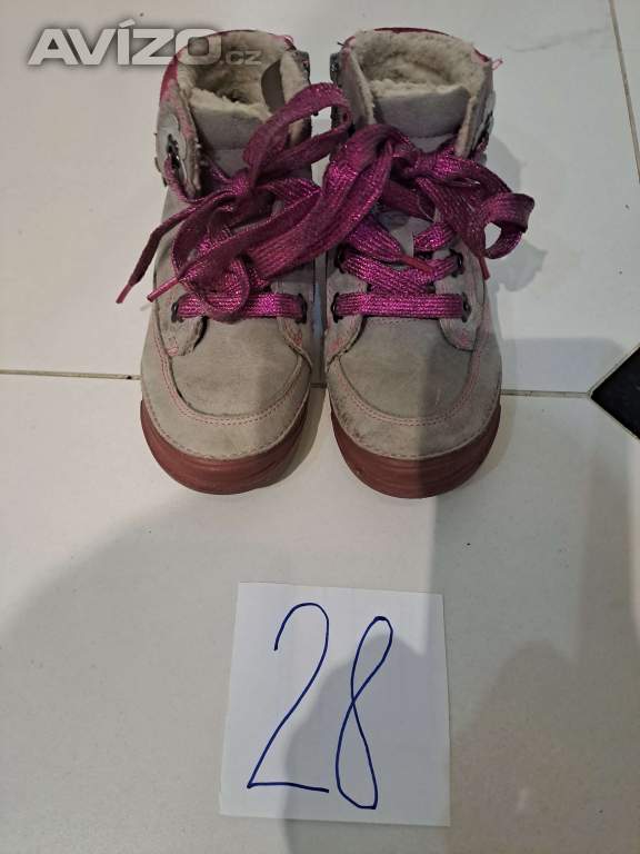 Dětské zimní kožené botičky vel. 27/28 zn. D.D.STEP 