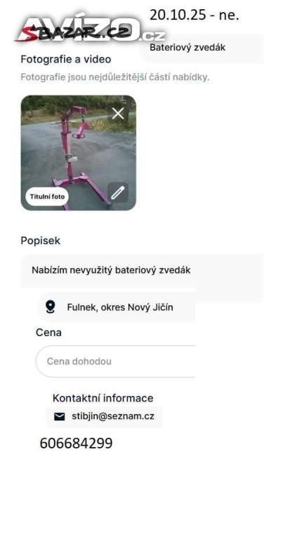 Bateriový zvedák