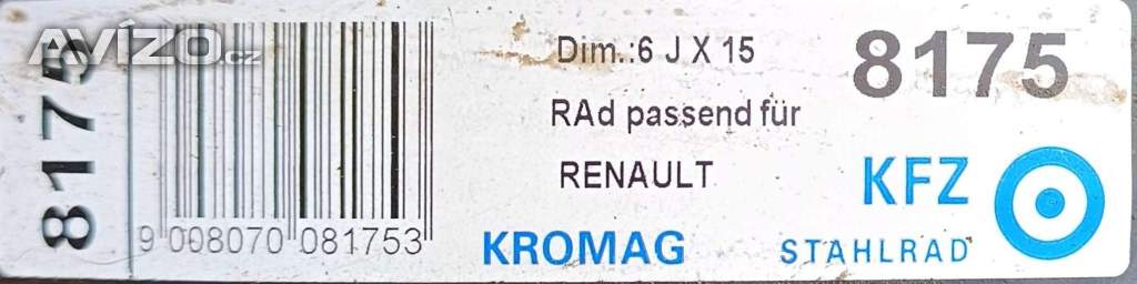 Disky originál Renault 6Jx15