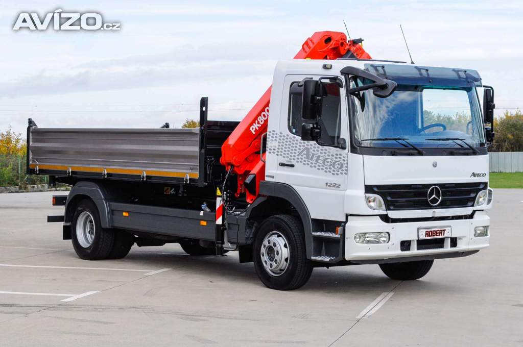MERCEDES ATEGO 1222 TŘÍSTRANNÝ SKLÁPĚČ HYDRAULICKÁ RUKA EU4