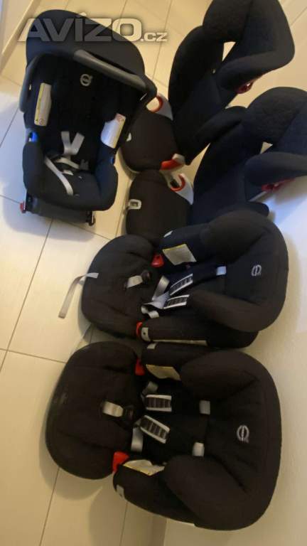 Sada 5 autosedacek Volvo, 0-36kg, vhodne do 2 aut.