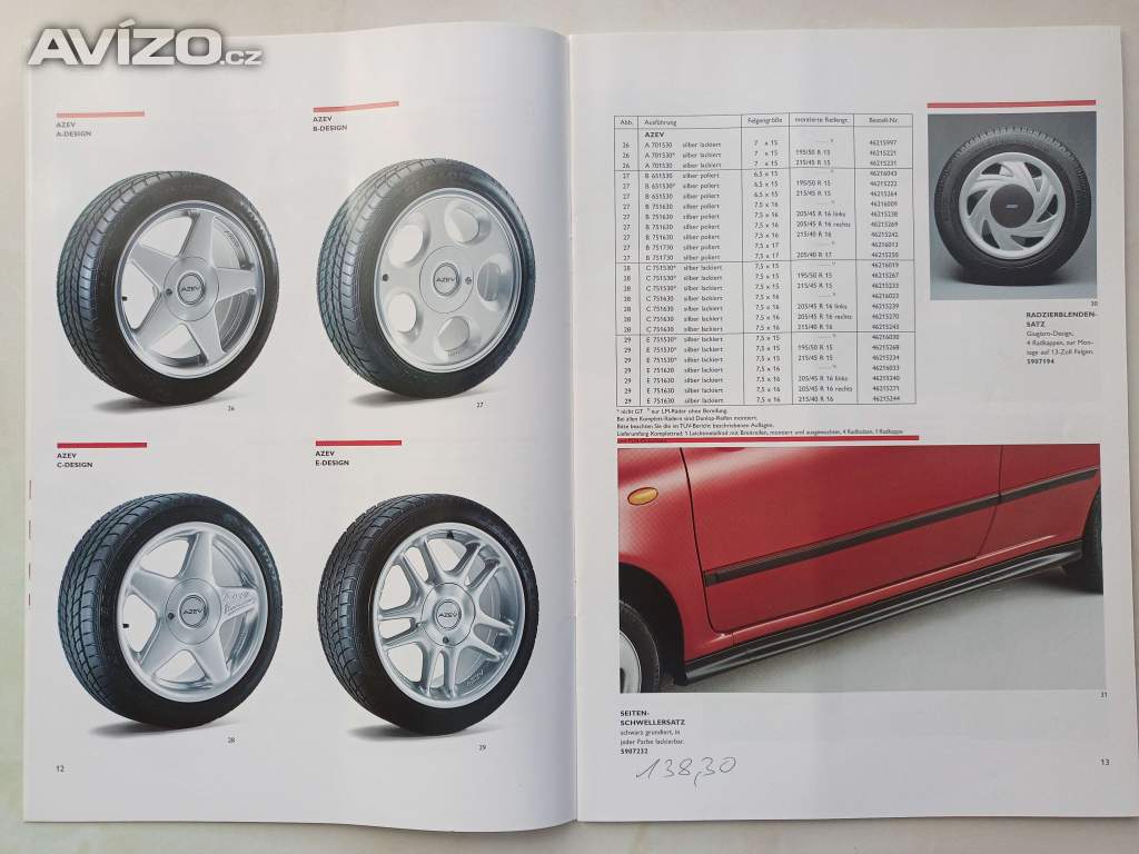 Foto inzerátu Originální kola na Fiat Punto 1.4 GT Turbo