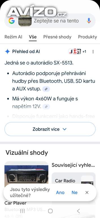 Foto inzerátu autoradio 