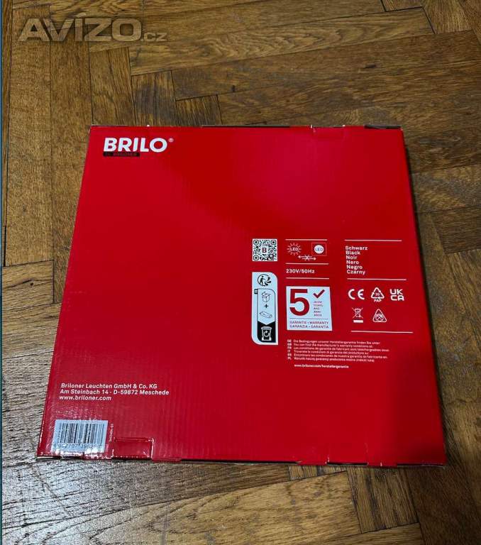 LED panel BRILONER Slim svítidlo LED panel, 19 cm, 12 W, černá. Zboží je nový nerozbalené .