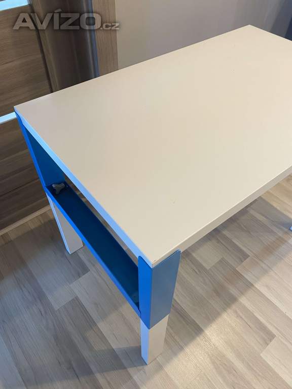 IKEA PAHL Psací stůl, bílý/tyrkysový, 96 x 58 cm