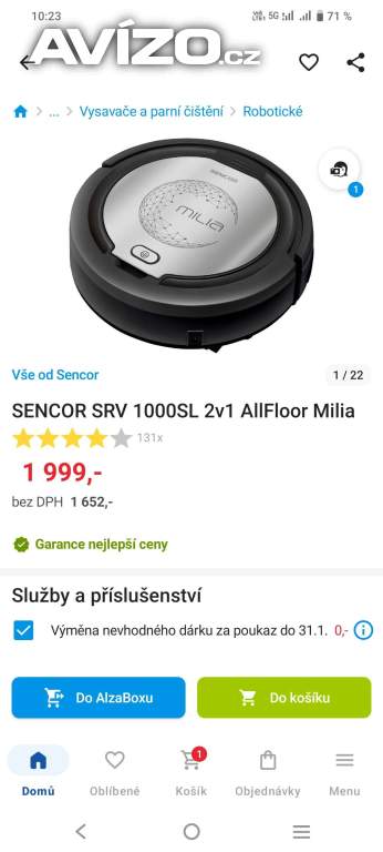 Foto inzerátu Robotický vysavač Sencor Milia 