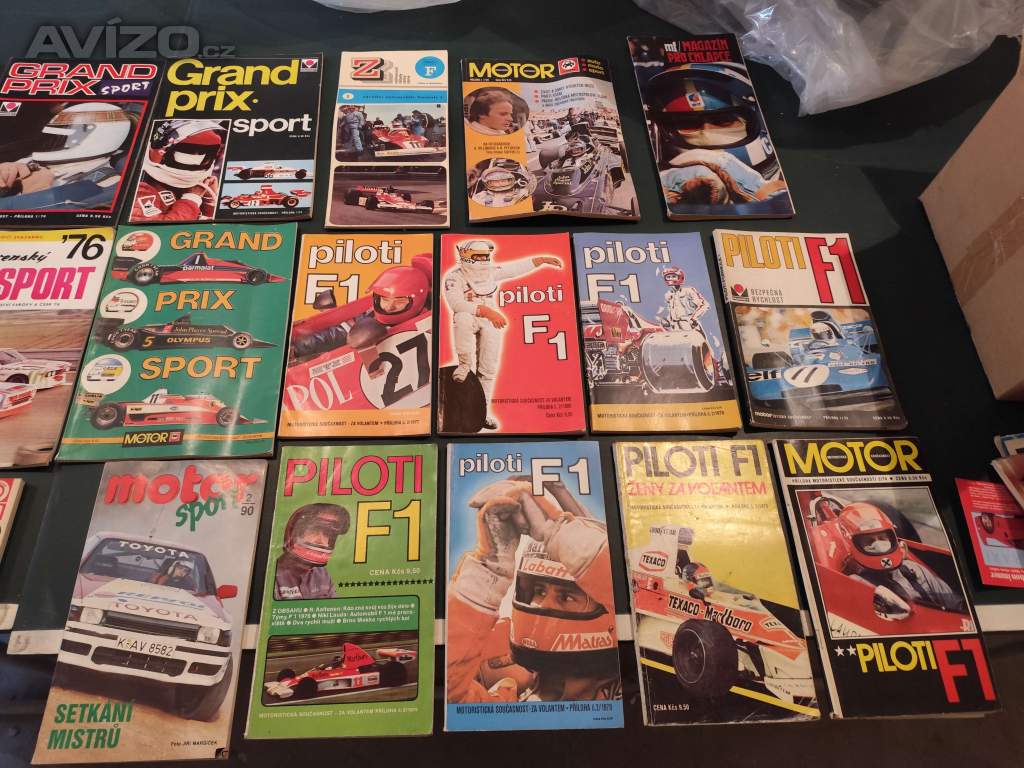 Prodám časopisy piloti F1 a ročenky grand prix sport
