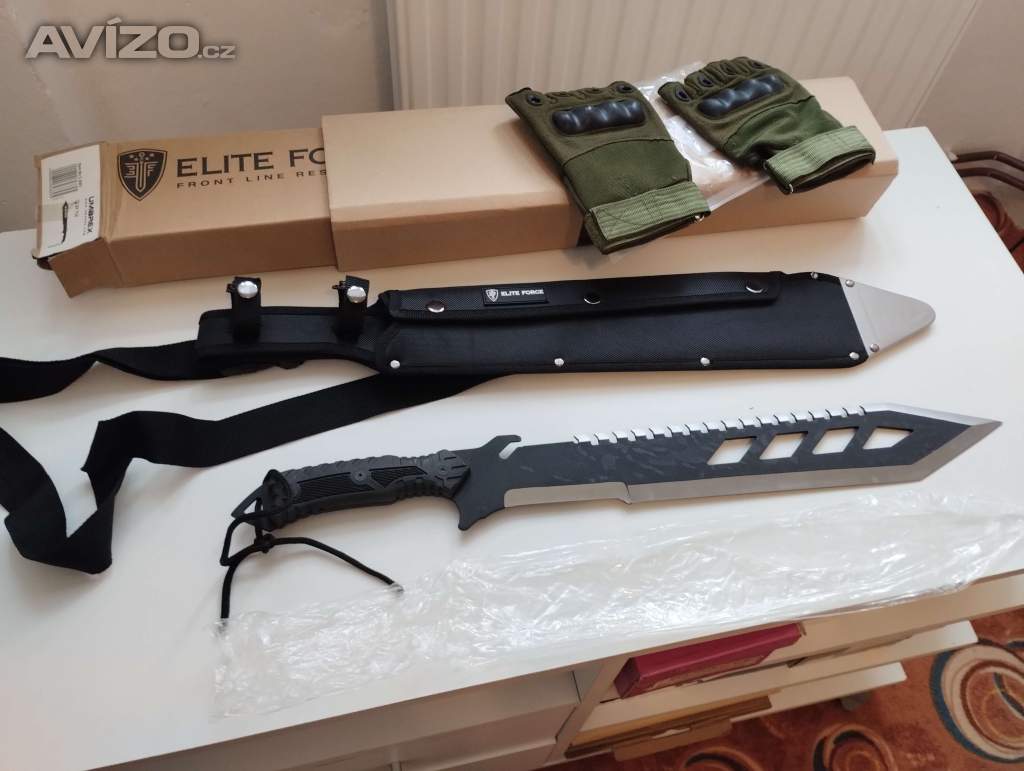 Foto inzerátu PRODÁM SUPER MAČETU UMAREX ELITE FORCE+ TAKTICKÉ RUKAVICE!!!