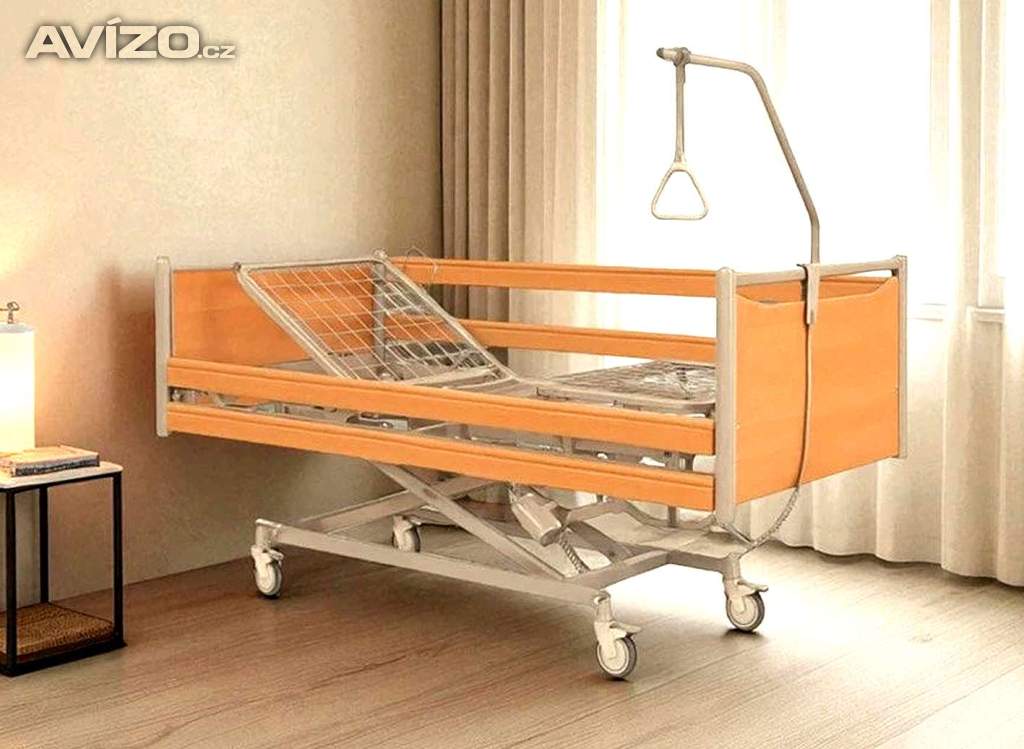 Zdravotní, polohovací + výškově stavitelná postel. Bezvadný stav.