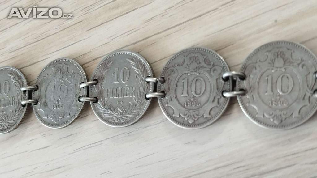 Patriotický náramek z mincí RU