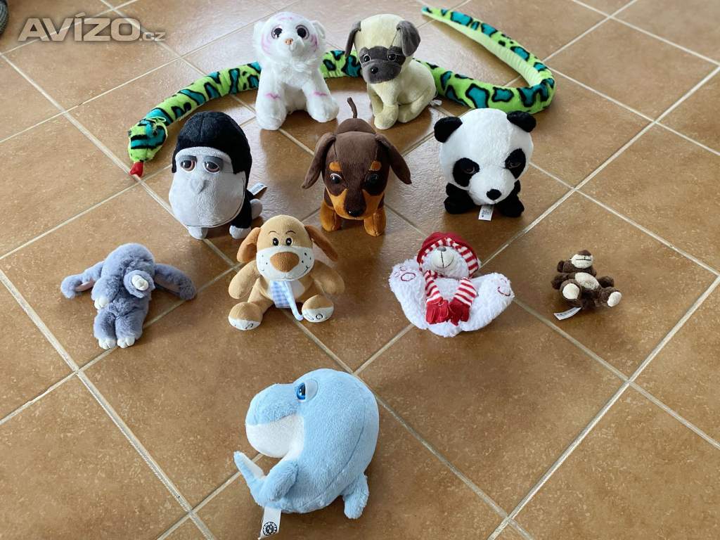 Plyšáci - 11 kusů - různé druhy