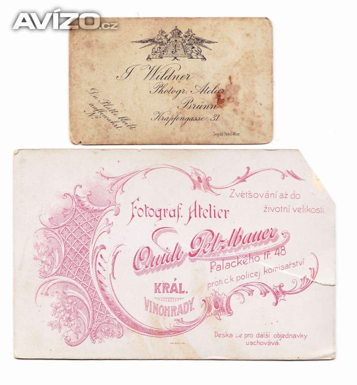 Foto inzerátu Starožitné fotoportréty mladých dam na kartónu, rok cca 1875 