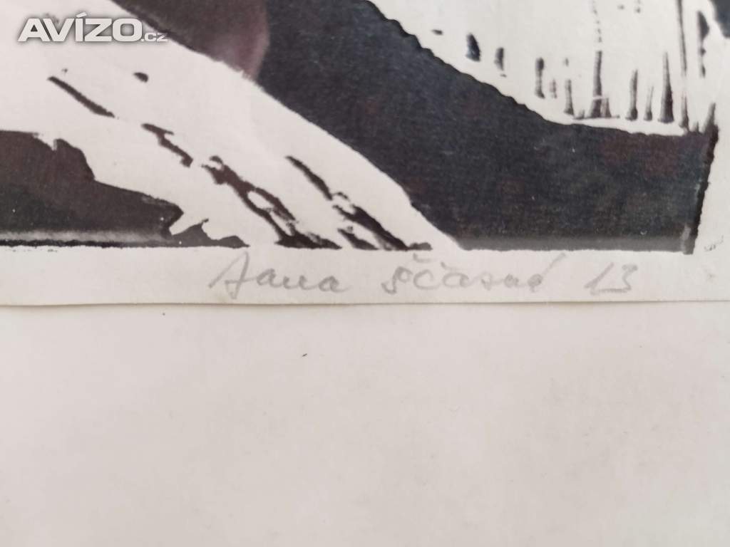 Foto inzerátu 2x linoryt - povolaní krejčí/keramika signováno