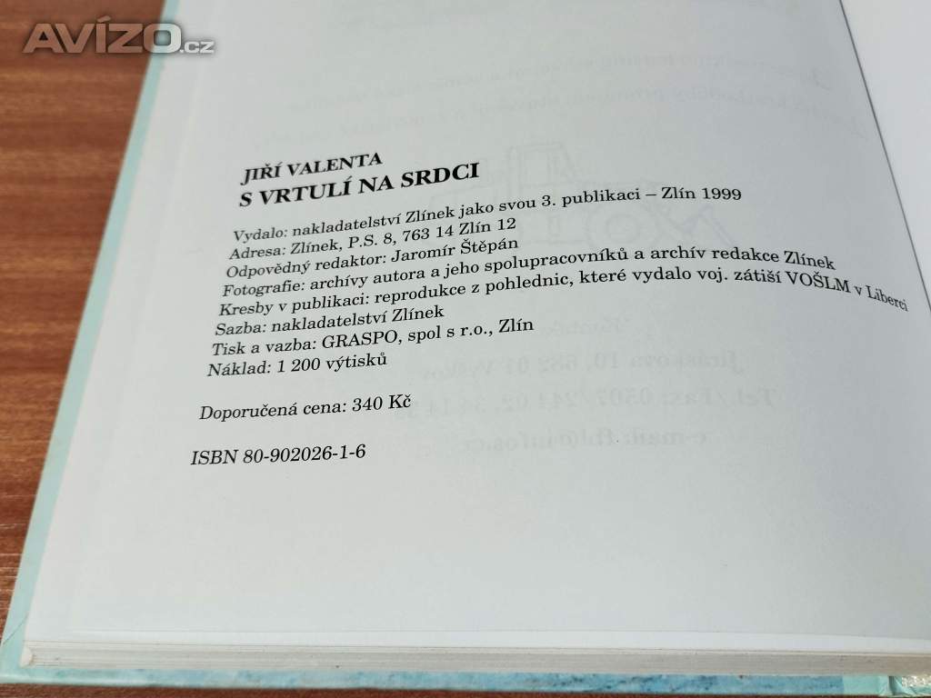 Foto inzerátu S vrtulí na srdci - kniha - Jiří Valenta