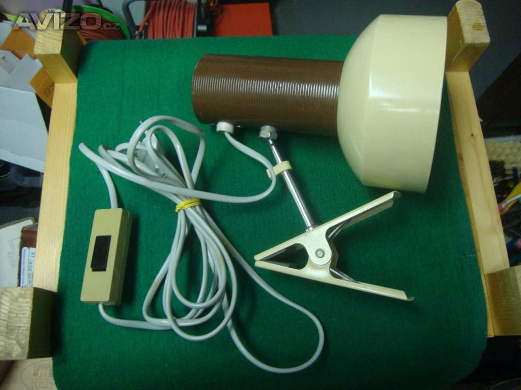 Retro lampa lampička klip skřipec na stůl NAPAKO Hůrka
