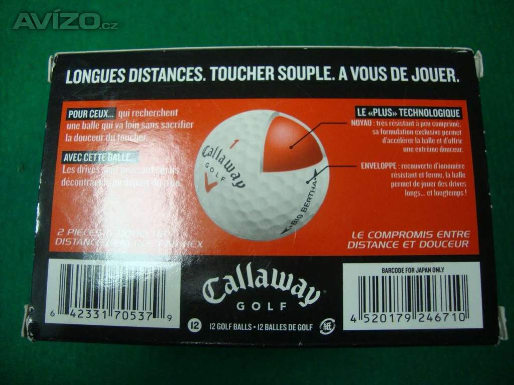 Foto inzerátu Golfové míčky Callaway Big Bertha nové v krabičce 12ks