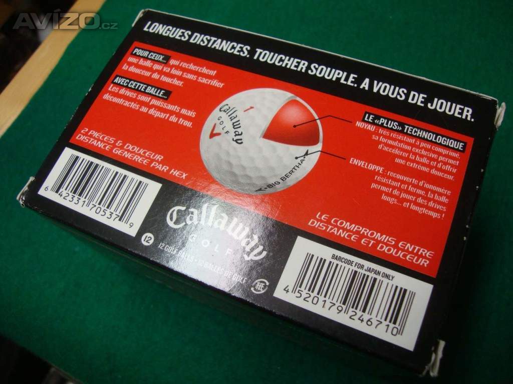 Foto inzerátu Golfové míčky Callaway Big Bertha nové v krabičce 12ks