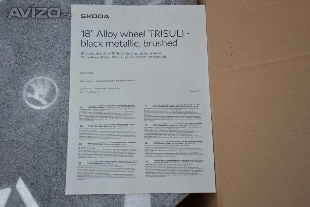 Foto inzerátu Škoda Superb III/IV/VW Passat B8-NOVÉ orig.Alu 18-8x18,ET44