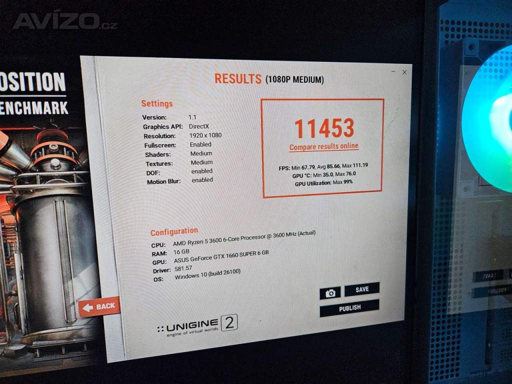 Foto inzerátu 🔥 Herní PC Ryzen 5 | GTX 1660 SUPER | 16GB RAM | 1TB SSD | ARGB | WiFi | NOVÉ