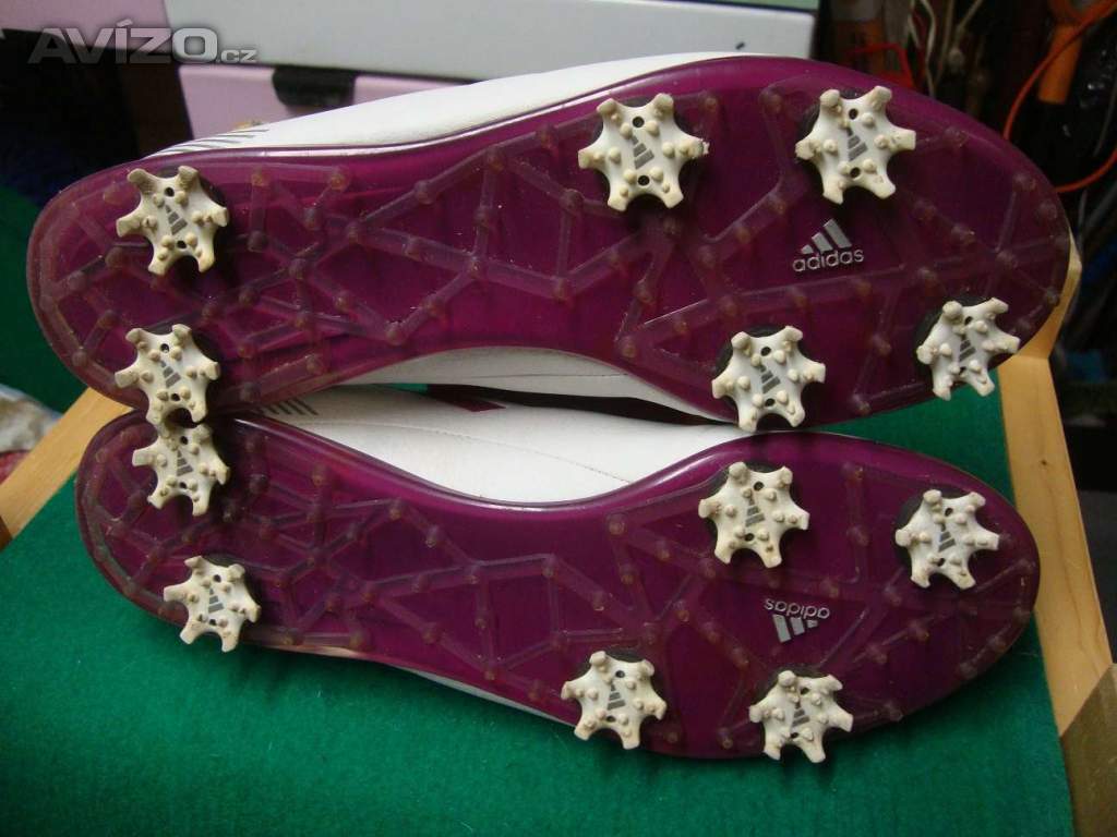 Foto inzerátu Dámské boty na golf Adidas Adizero bílo-fialové vel.42 pěkné