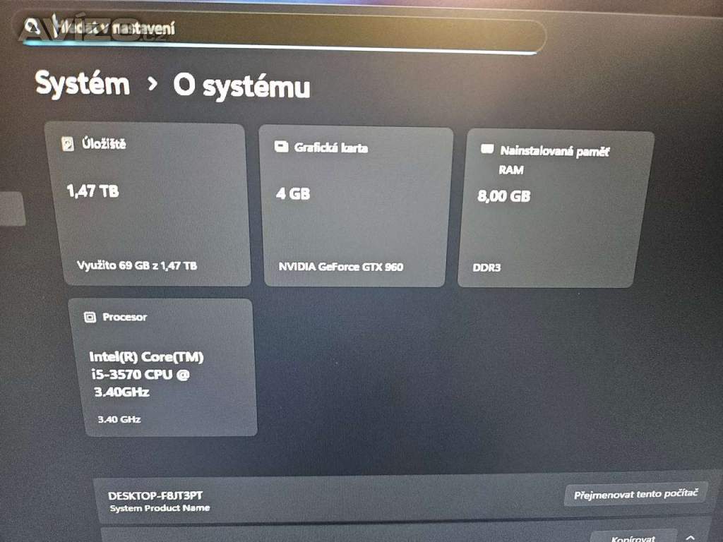 Foto inzerátu 🔥 Herní PC i5|GTX 960|8GB|SSD + 1.5TB|USB3