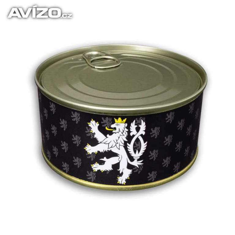 Opasek dárkový Český lev 4 cm - černý