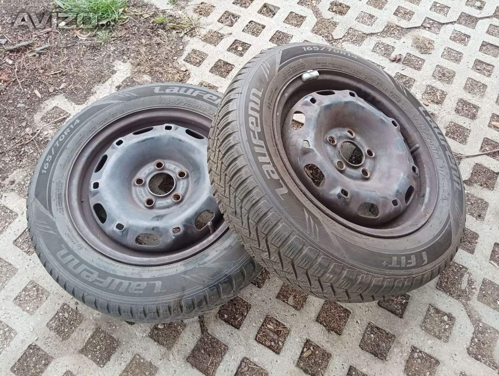 ZIMNÍ KOLA FABIA,VW....DISKY 5JX14H2 ET35-CELKEM DVA KUSY KOMPLET KOL